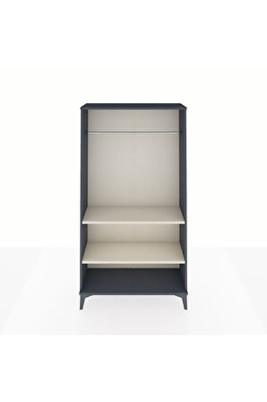 Arges Dolap 2 Raflı Kapaklı Tek Askılı 88x30x163 Antrasit-Aytaşı