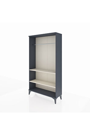 Arges Dolap 2 Raflı Kapaklı Tek Askılı 88x30x163 Antrasit-Aytaşı