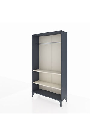 Arges Dolap 2 Raflı Kapaklı Tek Askılı 88x30x163 Antrasit-Aytaşı