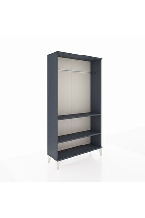 Arges Dolap 2 Raflı Kapaklı Tek Askılı 88x30x163 Antrasit-Antrasit