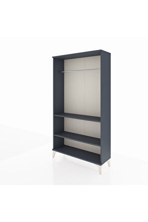 Arges Dolap 2 Raflı Kapaklı Tek Askılı 88x30x163 Antrasit-Antrasit