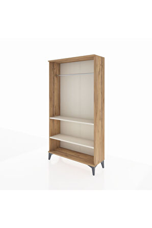 Arges Dolap 2 Raflı Kapaklı Tek Askılı 88x30x163 Çam-Aytaşı