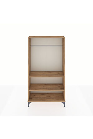 Arges Dolap 2 Raflı Kapaklı Tek Askılı 88x30x163 Çam-Çam