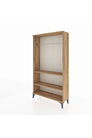 Arges Dolap 2 Raflı Kapaklı Tek Askılı 88x30x163 Çam-Çam