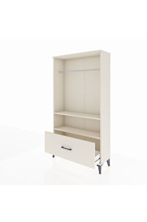 Arges Dolap 2 Raflı Tek Çekmeceli Tek Askılı 88x30x163 Aytaşı-Aytaşı