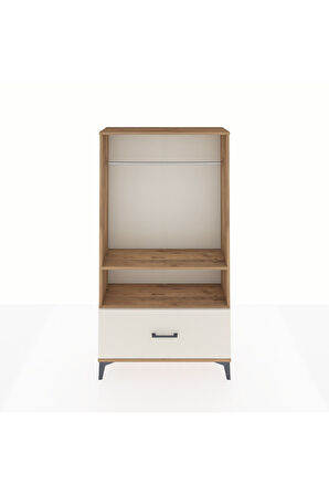 Arges Dolap 2 Raflı Tek Çekmeceli Tek Askılı 88x30x163 Çam-Aytaşı