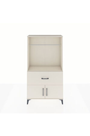 Arges Dolap Tek Raflı Tek Çekmeceli Tek Askılı 88x30x163 Aytaşı-Aytaşı