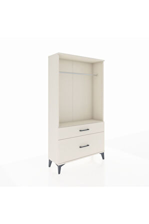 Arges Dolap Tek Raflı 2 Çekmeceli Tek Askılı 88x30x163 Aytaşı-Aytaşı