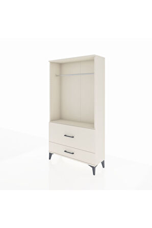 Arges Dolap Tek Raflı 2 Çekmeceli Tek Askılı 88x30x163 Aytaşı-Aytaşı