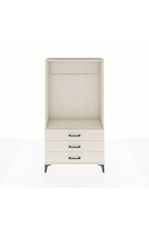 Arges Dolap Tek Raflı 3 Çekmeceli Tek Askılı 88x30x163 Aytaşı-Aytaşı