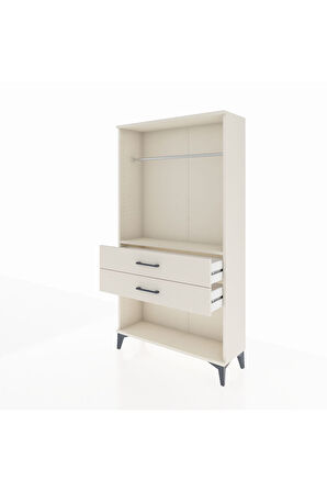 Arges Dolap Tek Raflı 2 Çekmeceli Tek Askılı 88x30x163 Aytaşı-Aytaşı