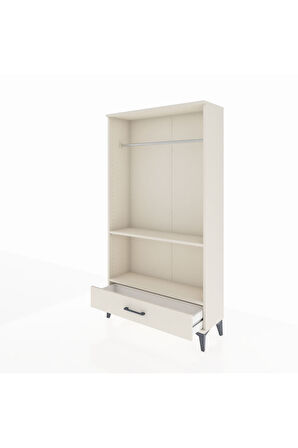 Arges Dolap 2 Raflı Tek Çekmeceli Tek Askılı 88x30x163 Aytaşı-Aytaşı