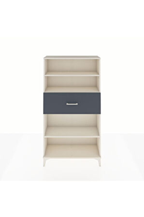 Arges Dolap 3 Raflı Tek Çekmeceli 88x30x163 Aytaşı-Antrasit