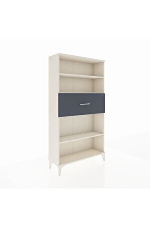 Arges Dolap 3 Raflı Tek Çekmeceli 88x30x163 Aytaşı-Antrasit