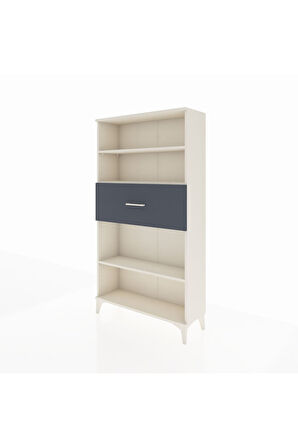 Arges Dolap 3 Raflı Tek Çekmeceli 88x30x163 Aytaşı-Antrasit