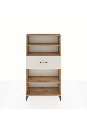 Arges Dolap 3 Raflı Tek Çekmeceli 88x30x163 Çam-Aytaşı