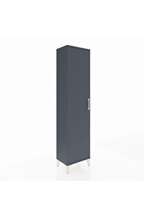 Arges Dolap 4 Raflı Tek Kapaklı 44x30x182 Antrasit-Antrasit