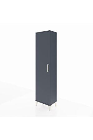 Arges Dolap 4 Raflı Tek Kapaklı 44x30x182 Antrasit-Antrasit