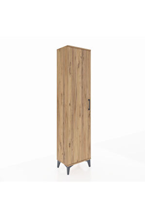 Arges Dolap 4 Raflı Tek Kapaklı 44x30x182 Çam-Çam