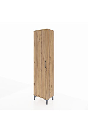 Arges Dolap 4 Raflı Tek Kapaklı 44x30x182 Çam-Çam