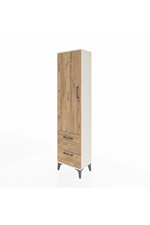 Arges Dolap 2 Raflı 2 Çekmeceli Tek Kapaklı 44x30x182 Aytaşı-Çam