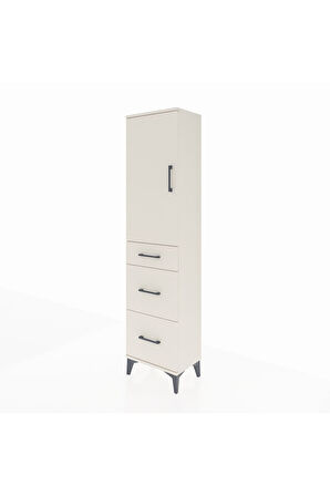 Arges Dolap 3 Raflı 3 Çekmeceli Tek Kapaklı 44x30x182 Aytaşı-Aytaşı