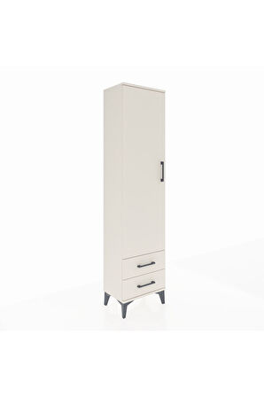 Arges Dolap Tek Raflı 2 Çekmeceli Tek Askılı 44x30x182 Aytaşı-Aytaşı