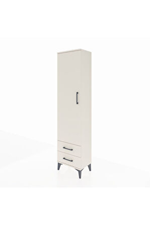 Arges Dolap Tek Raflı 2 Çekmeceli Tek Askılı 44x30x182 Aytaşı-Aytaşı