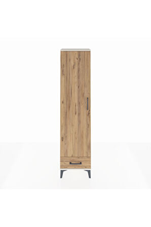 Arges Dolap 2 Raflı Tek Çekmeceli Tek Askılı 44x30x182 Aytaşı-Çam