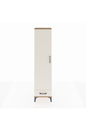 Arges Dolap 2 Raflı Tek Çekmeceli Tek Askılı 44x30x182 Çam-Aytaşı