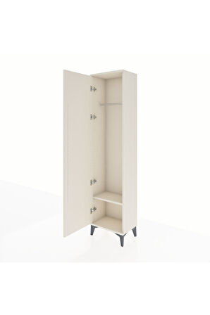 Arges Dolap Tek Raflı Tek Kapaklı Tek Askılı 44x30x182 Aytaşı-Aytaşı
