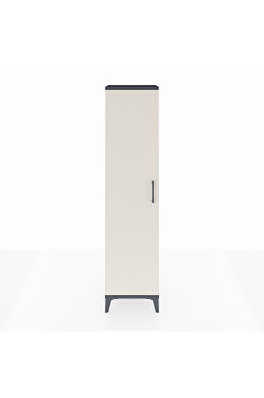 Arges Dolap Tek Raflı Tek Kapaklı Tek Askılı 44x30x182 Antrasit-Aytaşı