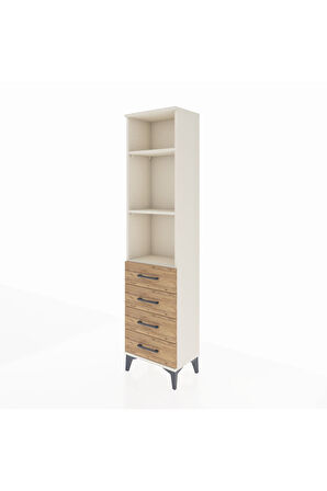 Arges Dolap 3 Raflı 4 Çekmeceli 44x30x182 Aytaşı-Çam