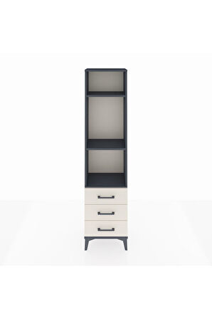 Arges Dolap 3 Raflı 3 Çekmeceli 44x30x182 Antrasit-Aytaşı
