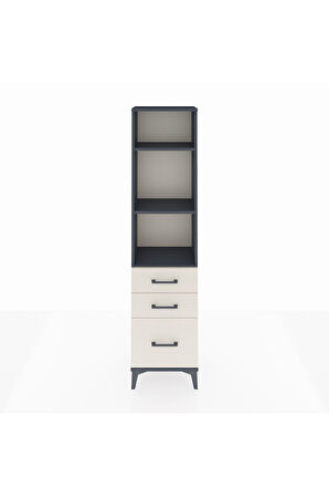 Arges Dolap 3 Raflı 3 Çekmeceli 44x30x182 Antrasit-Aytaşı