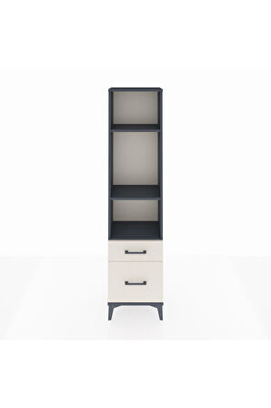 Arges Dolap 3 Raflı 2 Çekmeceli 44x30x182 Antrasit-Aytaşı