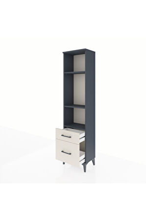 Arges Dolap 3 Raflı 2 Çekmeceli 44x30x182 Antrasit-Aytaşı