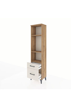 Arges Dolap 3 Raflı 2 Çekmeceli 44x30x182 Çam-Aytaşı