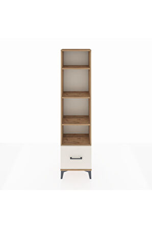 Arges Dolap 4 Raflı Tek Çekmeceli 44x30x182 Çam-Aytaşı
