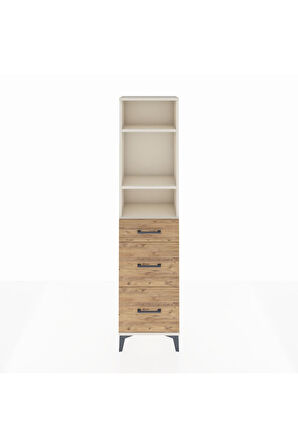 Arges Dolap 3 Raflı 3 Çekmeceli 44x30x182 Aytaşı-Çam