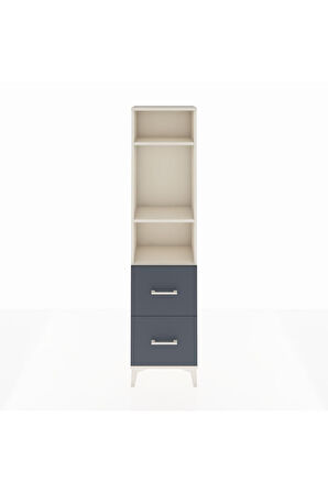 Arges Dolap 3 Raflı 2 Çekmeceli 44x30x182 Aytaşı-Antrasit