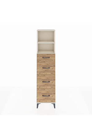 Arges Dolap 2 Raflı 4 Çekmeceli 44x30x182 Aytaşı-Çam