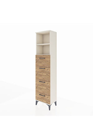 Arges Dolap 2 Raflı 4 Çekmeceli 44x30x182 Aytaşı-Çam