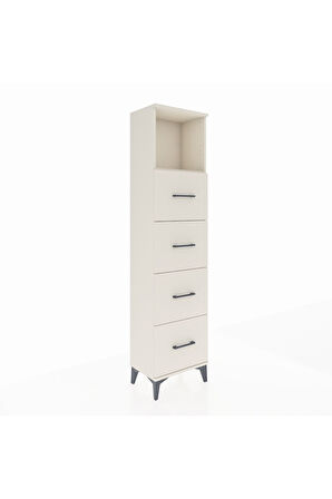 Arges Dolap Tek Raflı 4 Çekmeceli 44x30x182 Aytaşı-Aytaşı