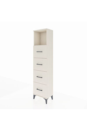 Arges Dolap Tek Raflı 4 Çekmeceli 44x30x182 Aytaşı-Aytaşı