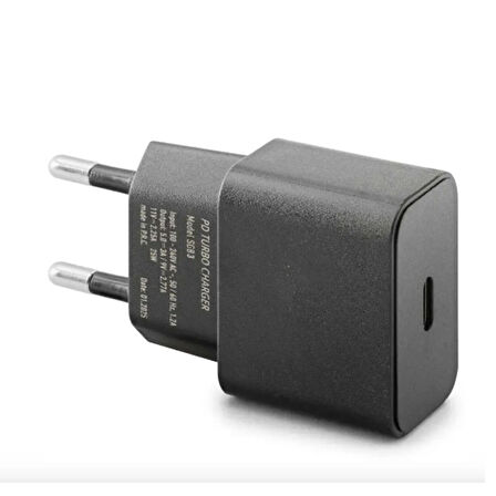 Samsung S23 - Samsung Galaxy S23 FE Şarj Aleti 25W Süper HIZLI Type C PD Şarj Cihazı Tek Başlık