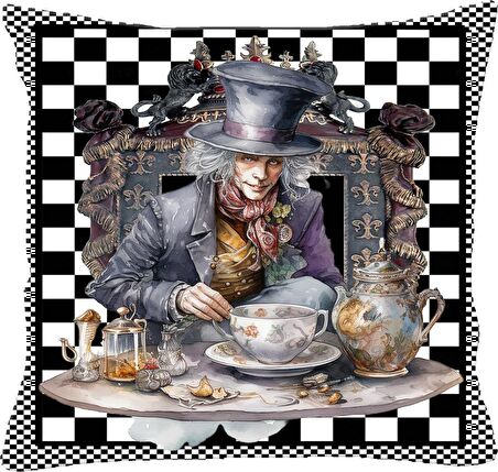 Alice in Wonderland Yastık & Kırlent & Kırlent Kılıfı Design No: 24