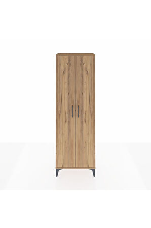 Arges Dolap 4 Raflı 2 Kapaklı 60x30x182 Çam-Çam