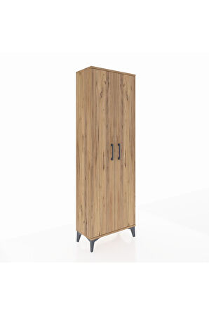 Arges Dolap 4 Raflı 2 Kapaklı 60x30x182 Çam-Çam