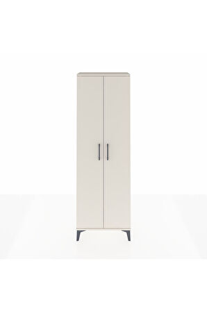 Arges Dolap Tek Raflı 2 Kapaklı Tek Askılı 60x30x182 Aytaşı-Aytaşı